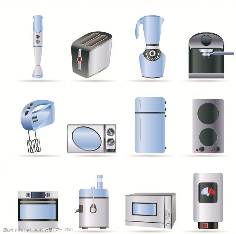 家電矢量圖 現(xiàn)代家居設(shè)計(jì)的視覺語言與實(shí)用寶庫